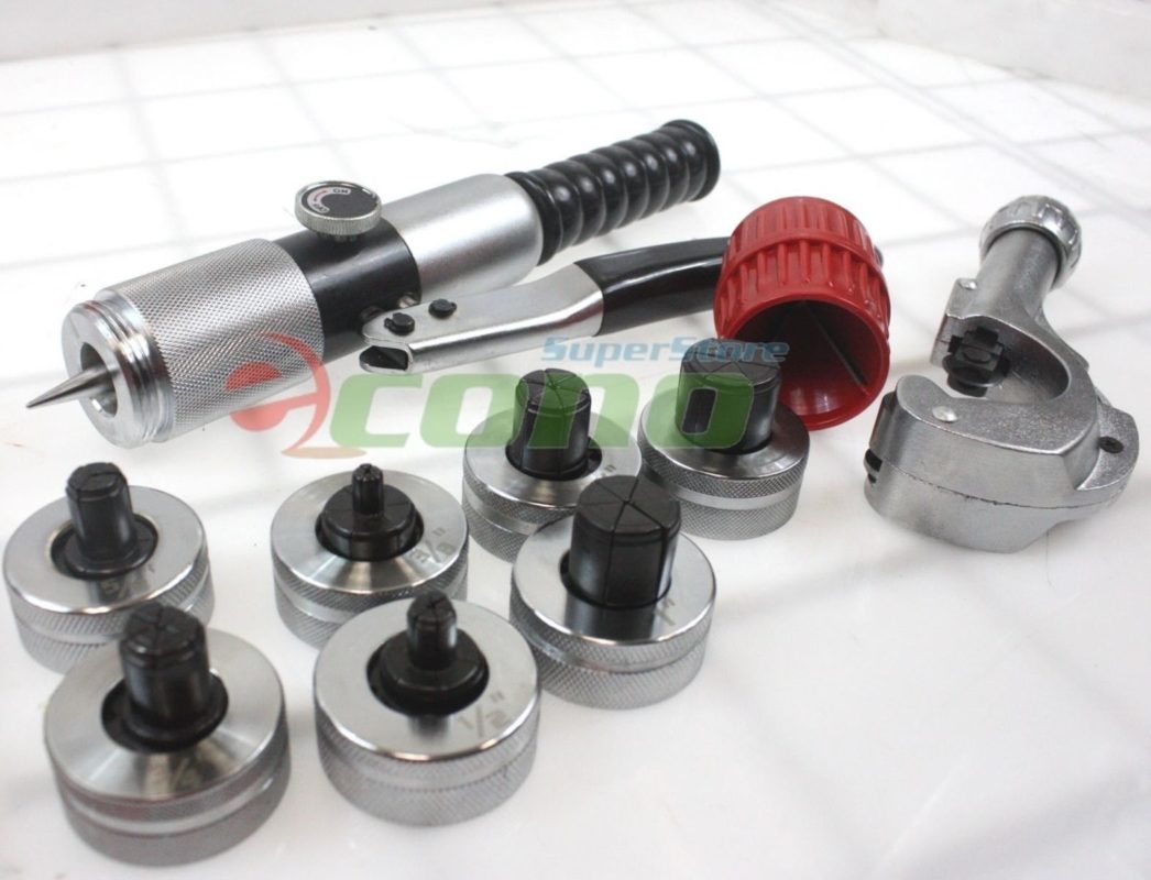Pro Hydraulic HVAC Pipe Tube Expander 7 Lever Expanding Swaging Kit 3/8