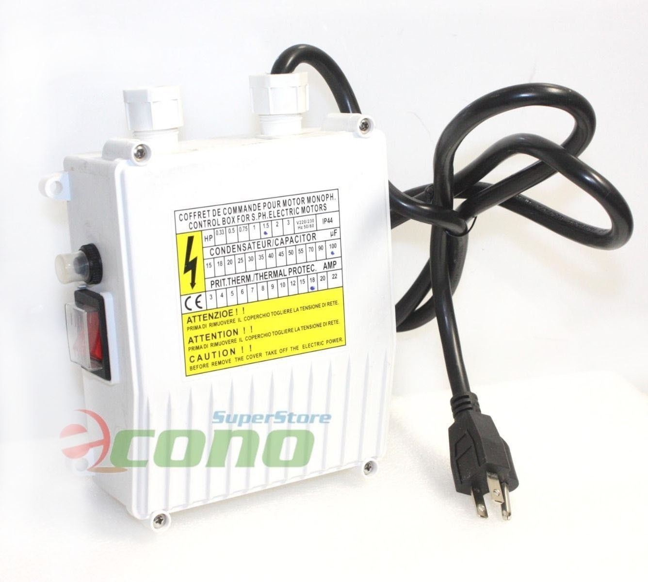 110v 60hz Control Box For 1hp 1 5hp Deep Well Water Pump Econosuperstore