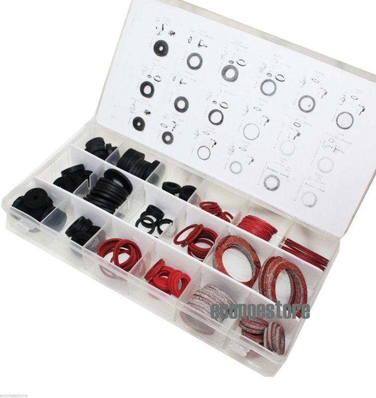 141 Pc 18 Differnt Assorted Sizes Water Faucet Sink Washer Assortment ...