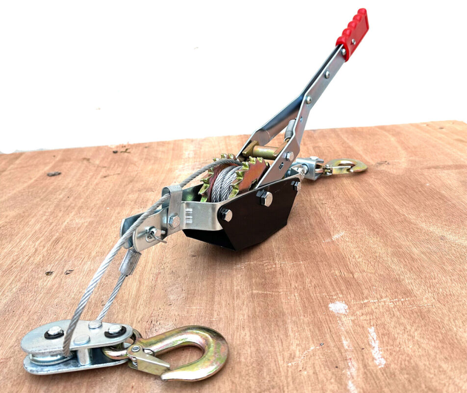 4000lb Come Along Dual Gear Ratcheting Hand Winch Lever Hoist Puller