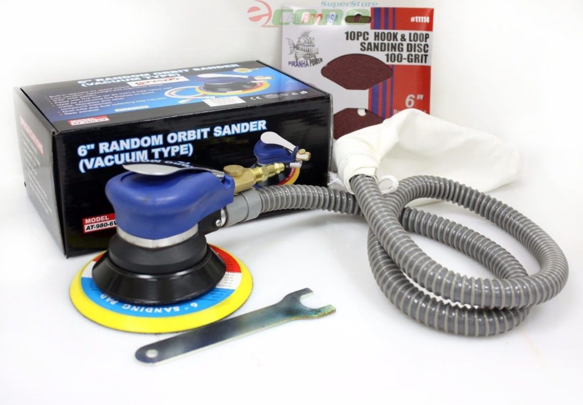 6 Air Random Orbital Palm Sander Vacuum Type W 20pc 80 And 100 Grit