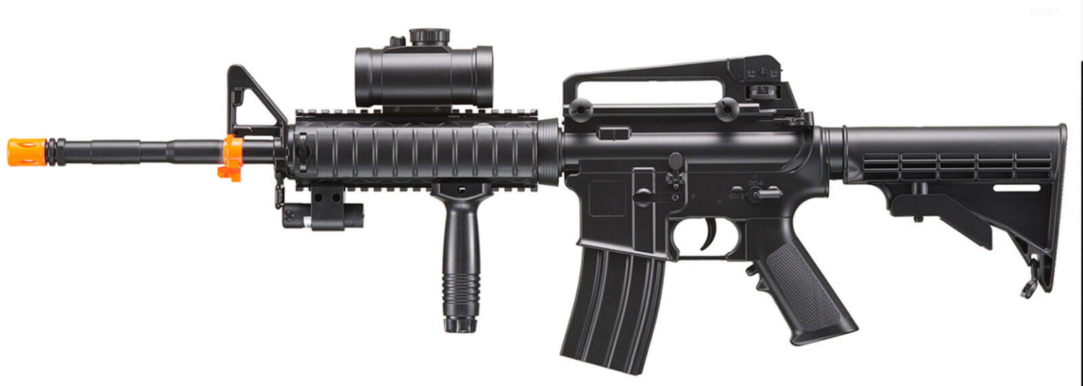 AirSoft Double Eagle M4 AEG Automatic Electric Rifle w/Flashlight & Red ...