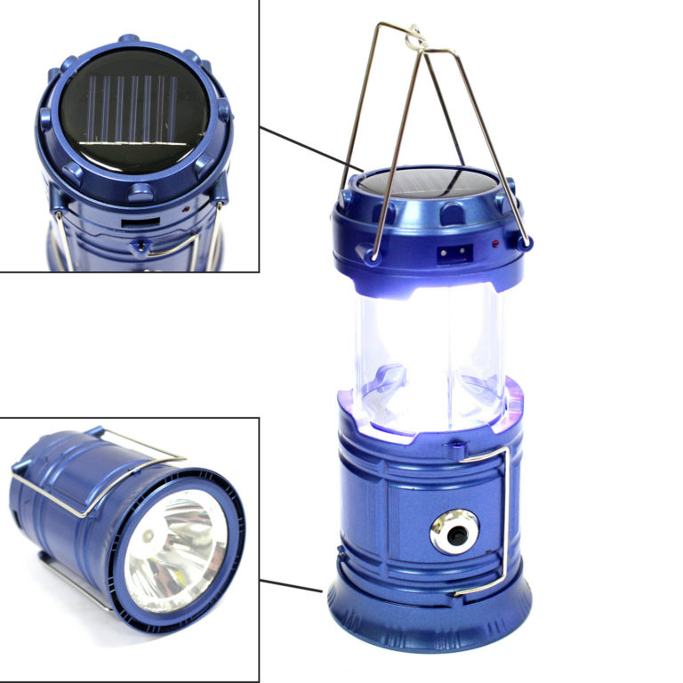 Camping LED Solar Lantern Flash Light & Rechargeable Battery Power Bank