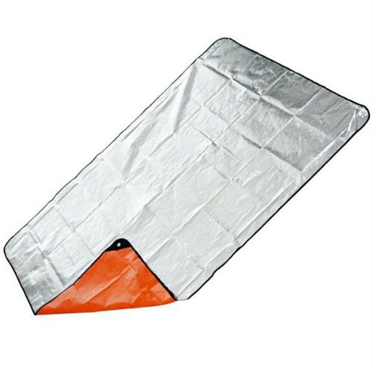 Multipurpose Emergency Blanket Insulating Ground Outdoor Shelter Orange & Silver EconoSuperStore