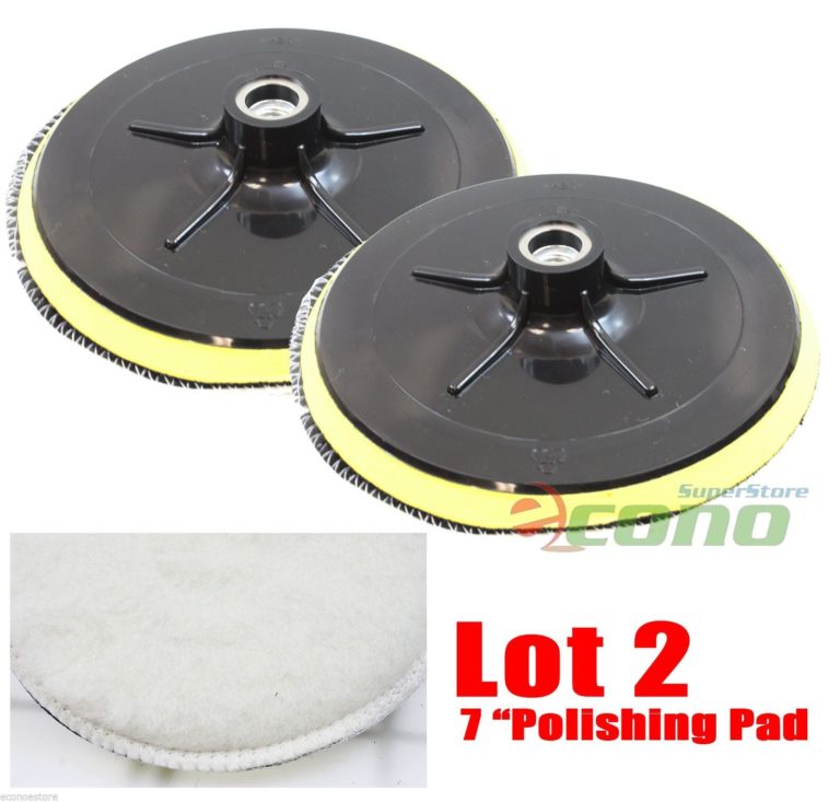 NEW 2PC 7" POLISHER/BUFFER & PAD FOR POLISHING/BUFFING EconoSuperStore