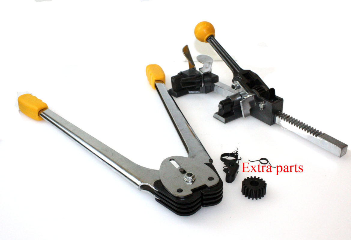 Ratchet Packaging Strapping Crimper Tool Kit Poly 690ft Strap & 400