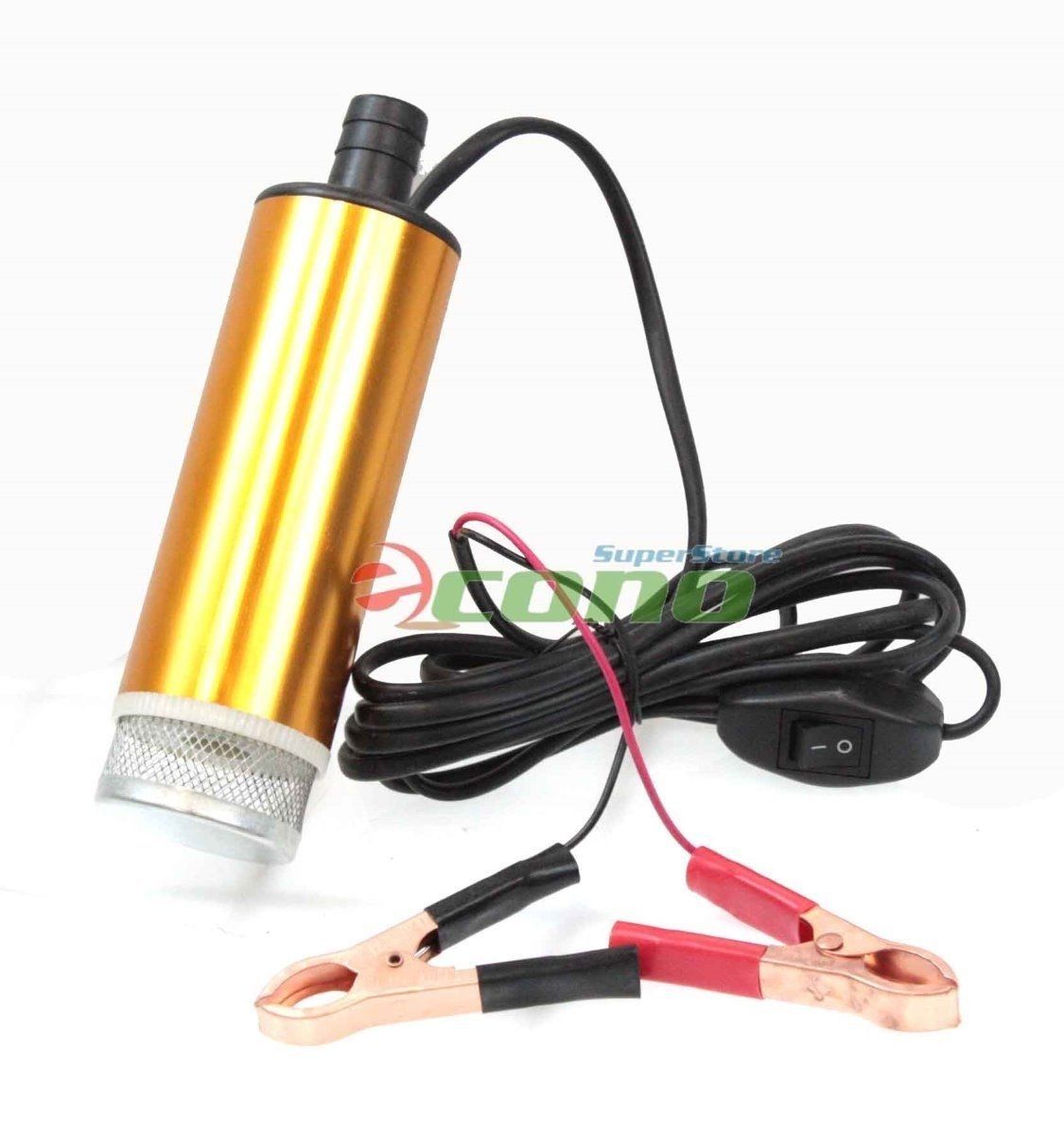 12V Mini Submersible Diesel Fuel Water Oil Transfer Pump - Electric Drum Pump