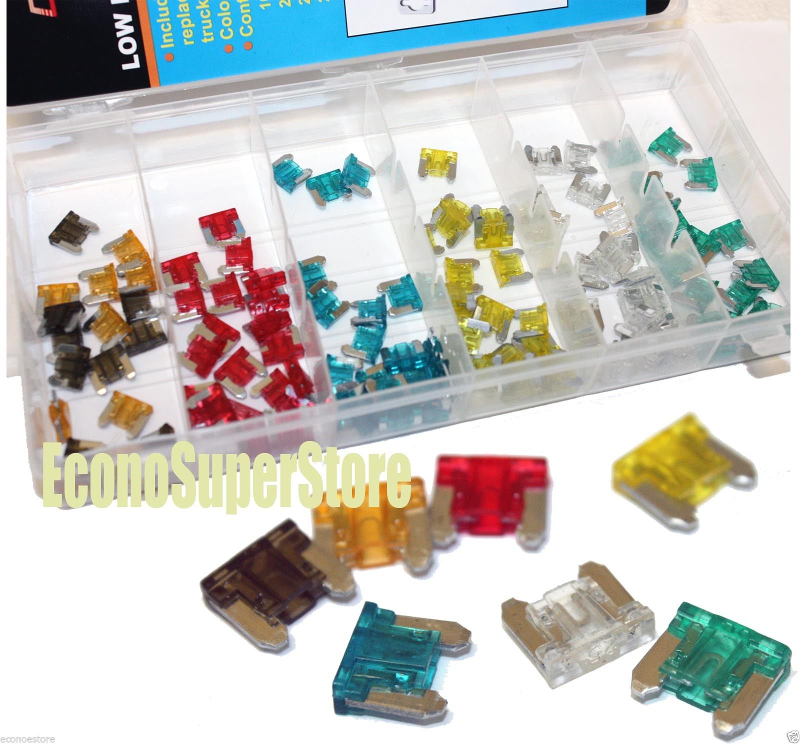 New 120PC Mini Trucks SUV'S Auto Fuses Assorted Color Coded Car Fuse 5 to 30amp 