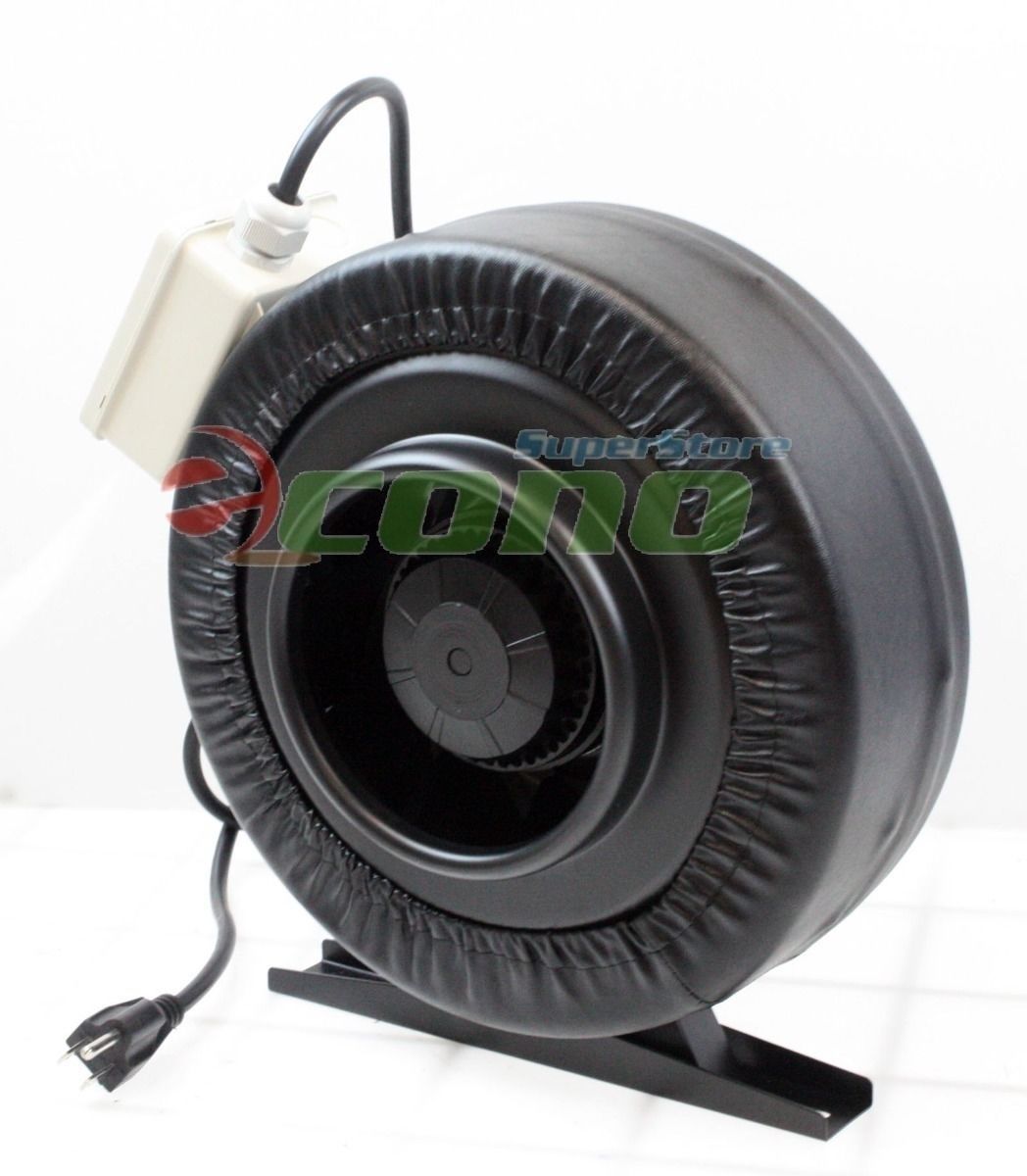 6" Inch Air Carbon Filter Inline Fan Scrubber Virgin Charcoal Odor Control HPS 