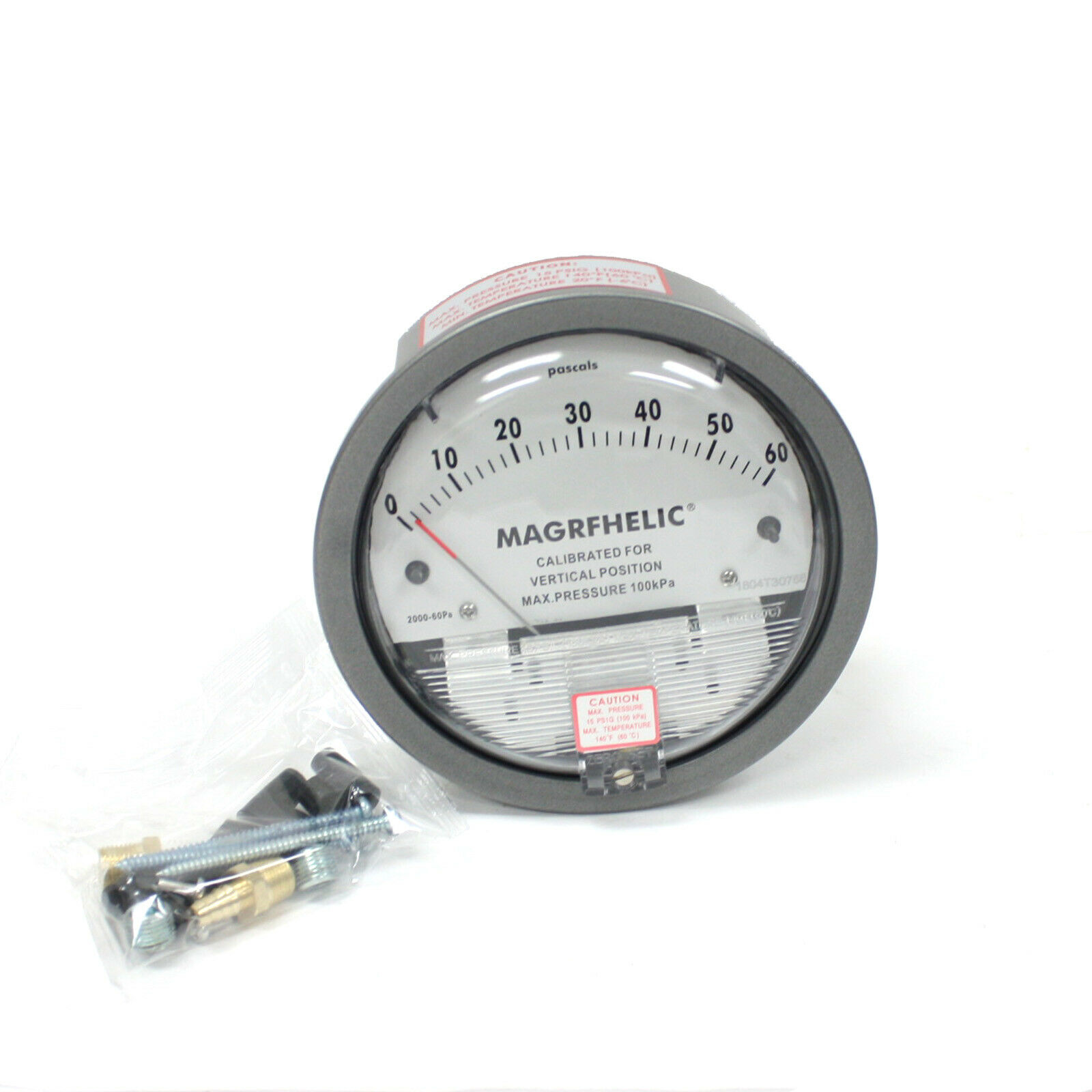60 Pascals Vertical Scale Manometer Differential Sensitive Pressure Vacuum Gauge 