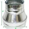 8" Heat Ventilation Exhaust Galvanized Reducer For Single Wall Pipe