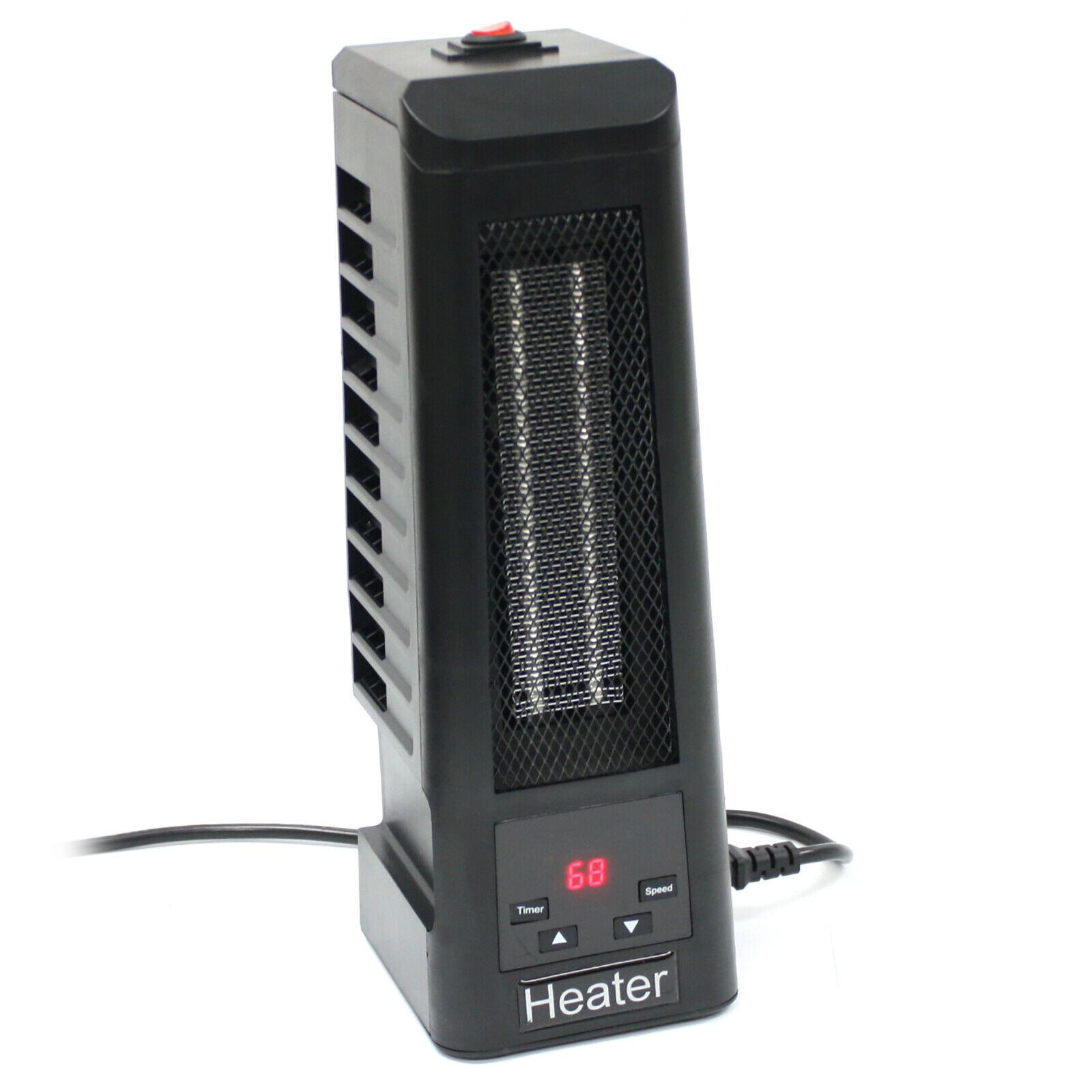 900W Portable Electric Space Fan Heater w/ Thermostat & Timer 2 Fan Speed –  EconoSuperStore