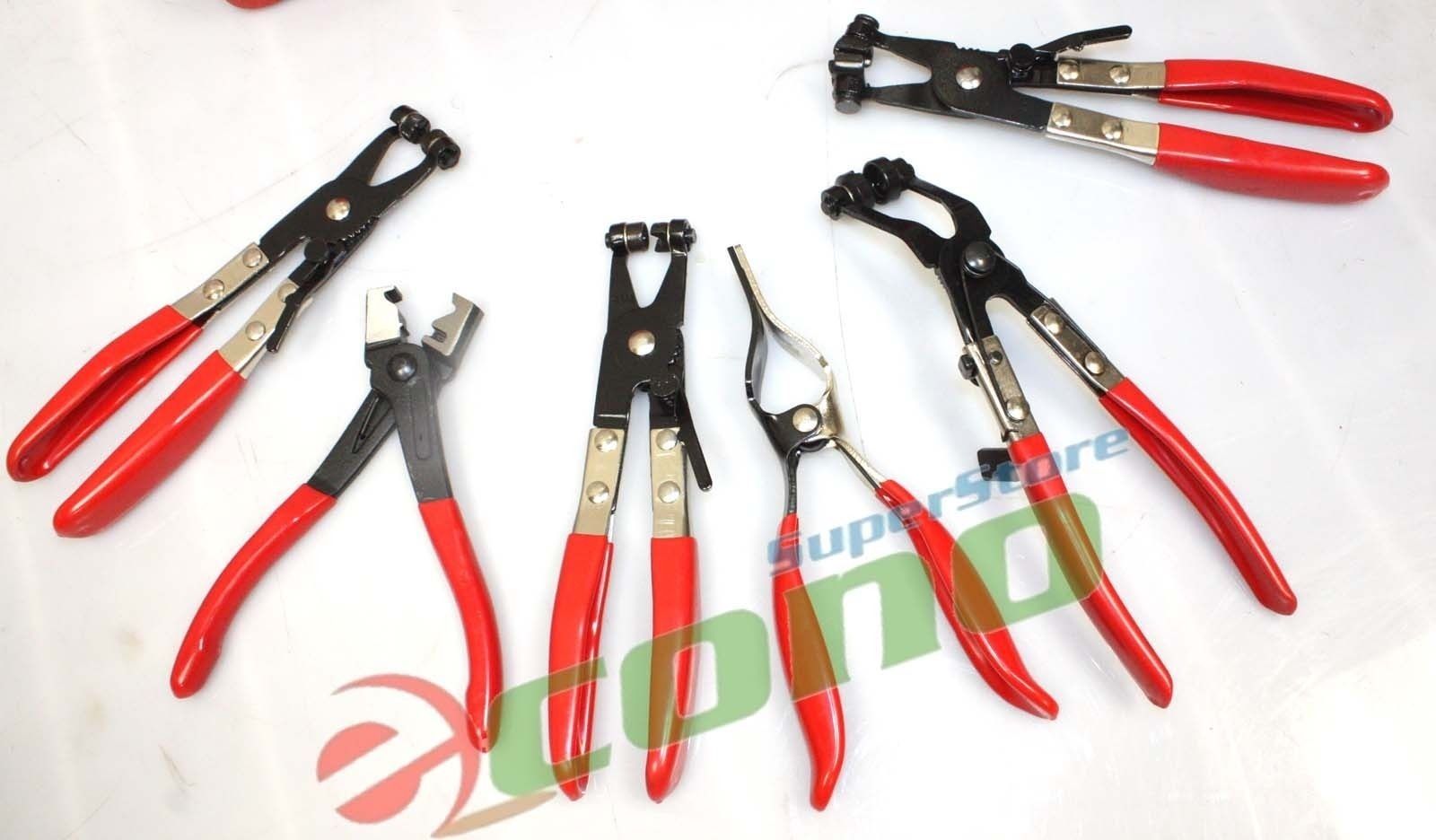 1pc Flexible Extended 24" Cable Wire Hose Clamp Plier Automotive Tool Oil Fuel 