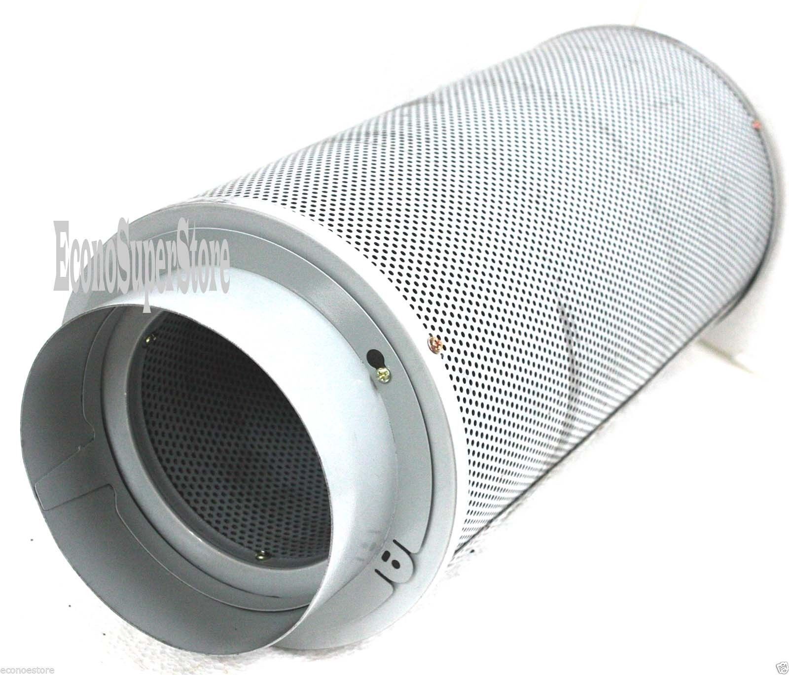 6" 450CFM Hydroponic Air Carbon Filter Odor Control Scrubber for Inline Exhaust 