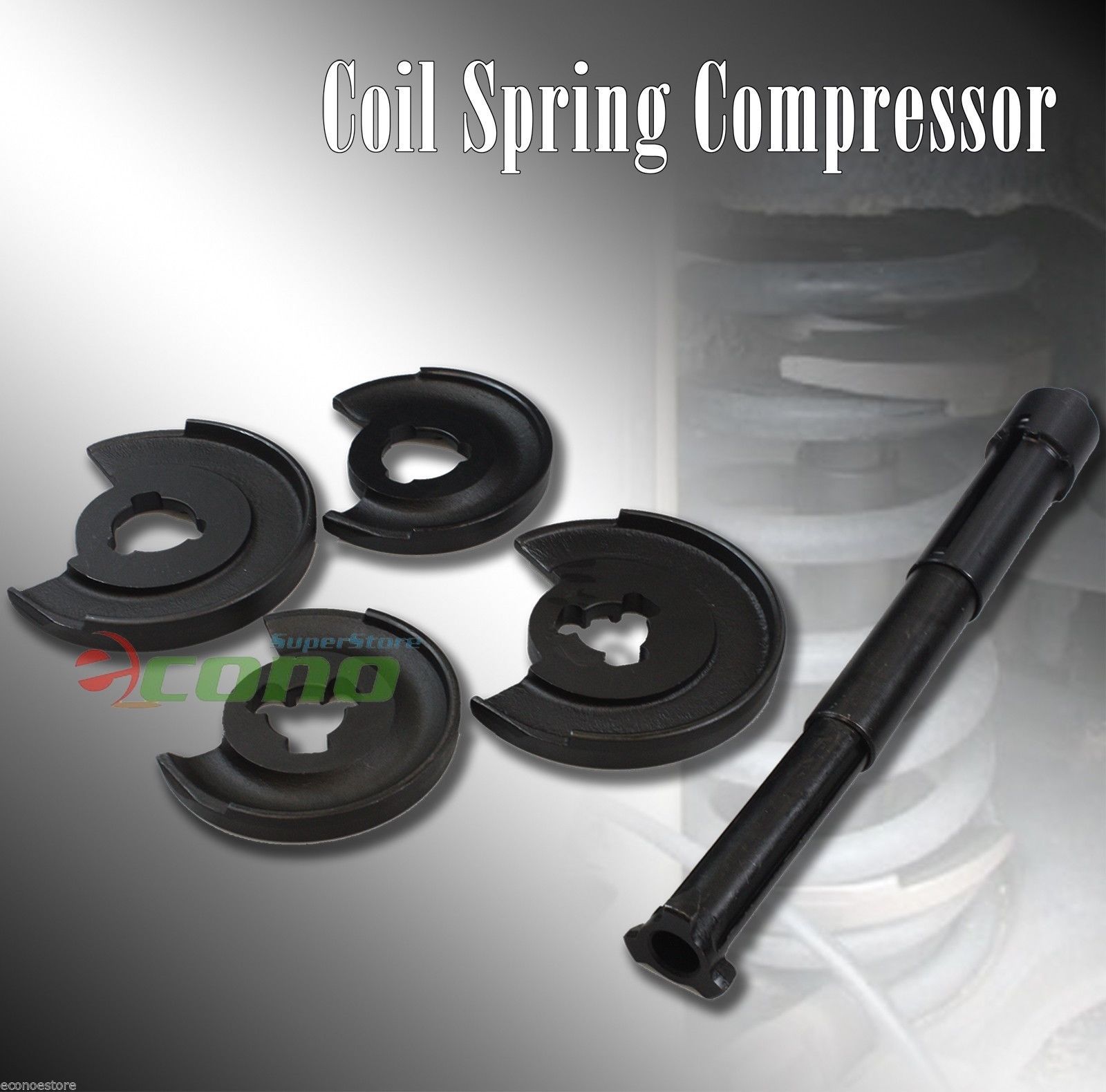 KUNTEC 5Pcs Coil Spring Compressor Strut Tool Front Rear Suspension Tool Compatible for Mercedes Benz W123 W210 
