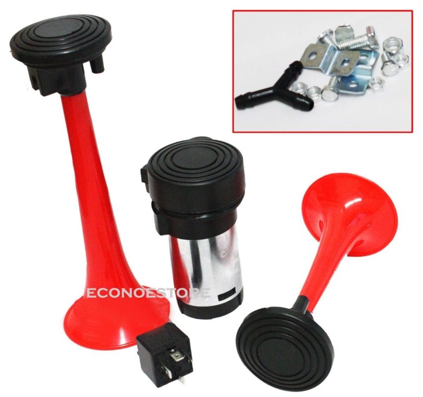 12Volt Super Loud 135DB Insanely Dual Trumpet Air Horn W/ Compressor