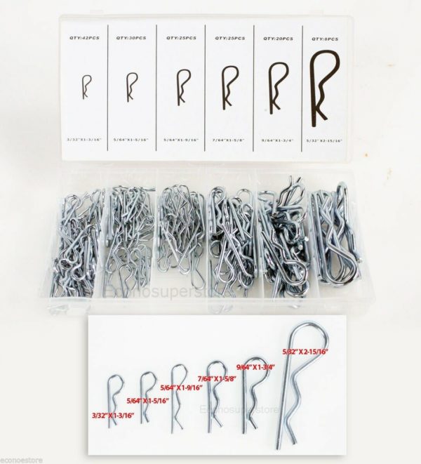150 Pcs Hair Pin Assortment Tool Kit Set Trailer Hitch Pin Tool Box Econosuperstore 