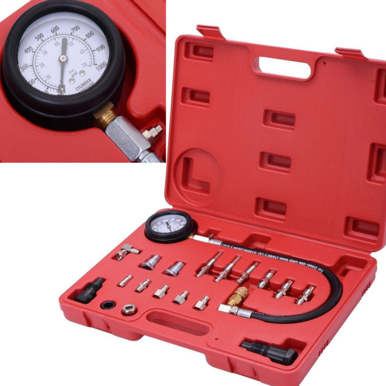 19PC Diesel Cylinder Compression Pressure Meter Engine Testing Gauge ...