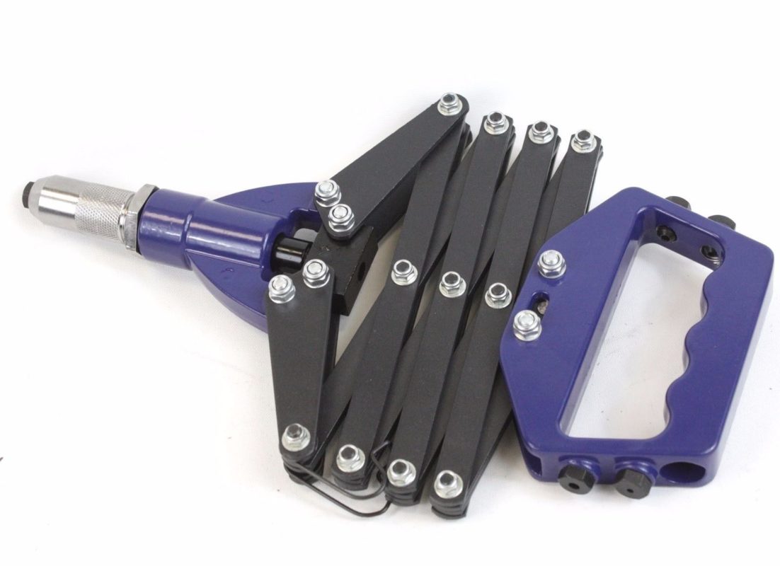 32" Extending Reach Lazy Tong Hand Riveter Pop Rivet Gun Riverting