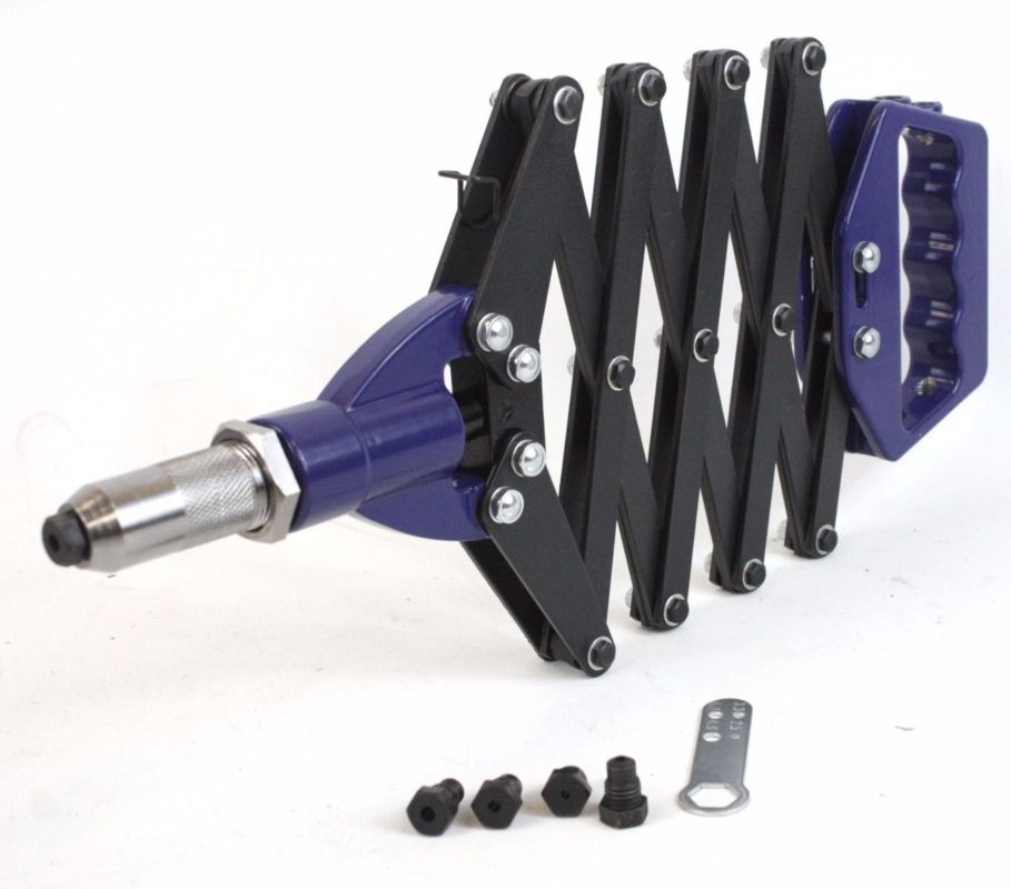 32" Extending Reach Lazy Tong Hand Riveter Pop Rivet Gun Riverting