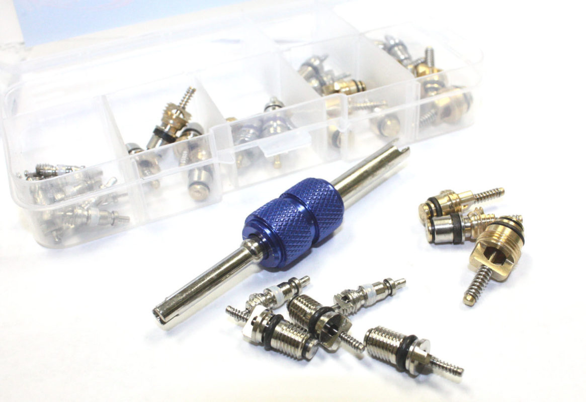 39PCS AC Valve Core R12 R134a Refrigeration Tire Valve Stem Cores