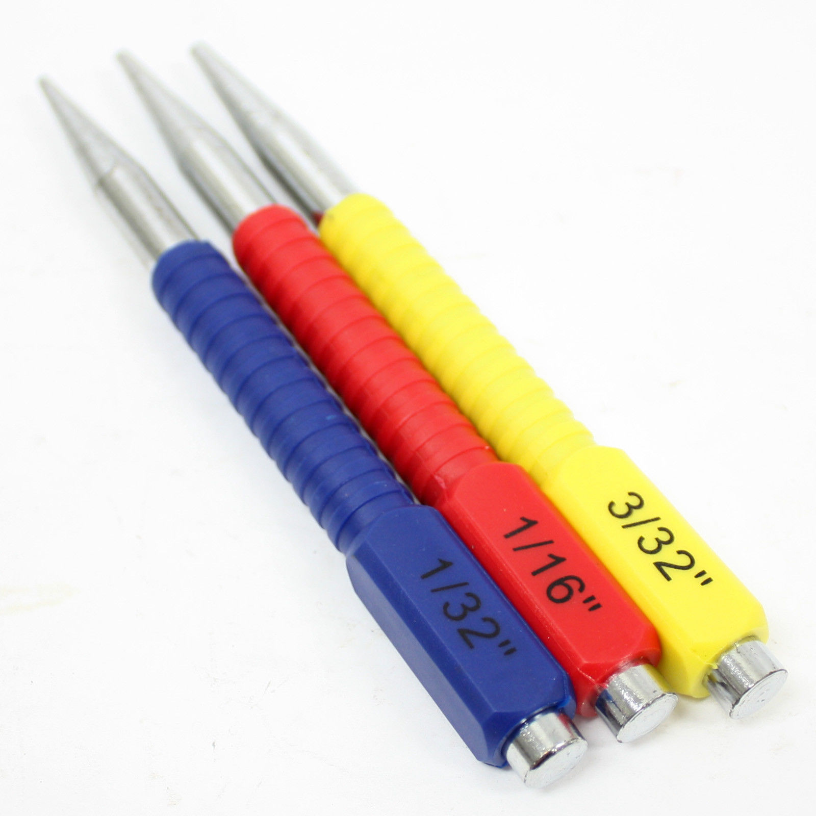 3-pc Color Nail Punch Color Coded Nail Punch