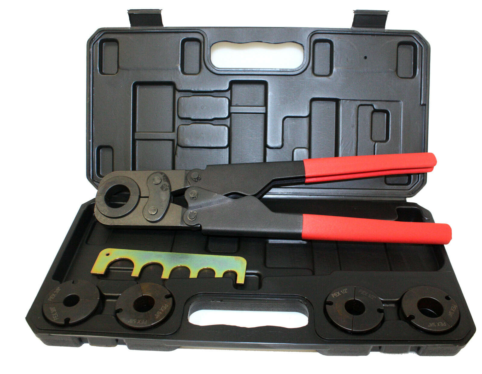 5/8" & 3/4" PEX Crimp Tool Kit with Decrimper for sizes 3/8" 1/2" 
