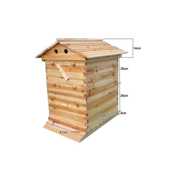 7pcs Auto Flowing Honey Hive Beehive Frames & Beekeeping Brood Cedarwood Box Set - Image 4