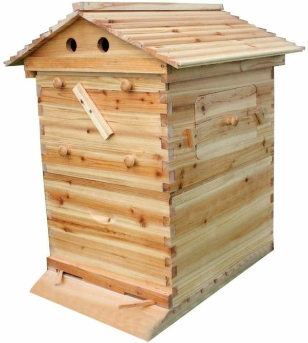 7pcs Auto Flowing Honey Hive Beehive Frames & Beekeeping Brood Cedarwood Box Set - Image 6