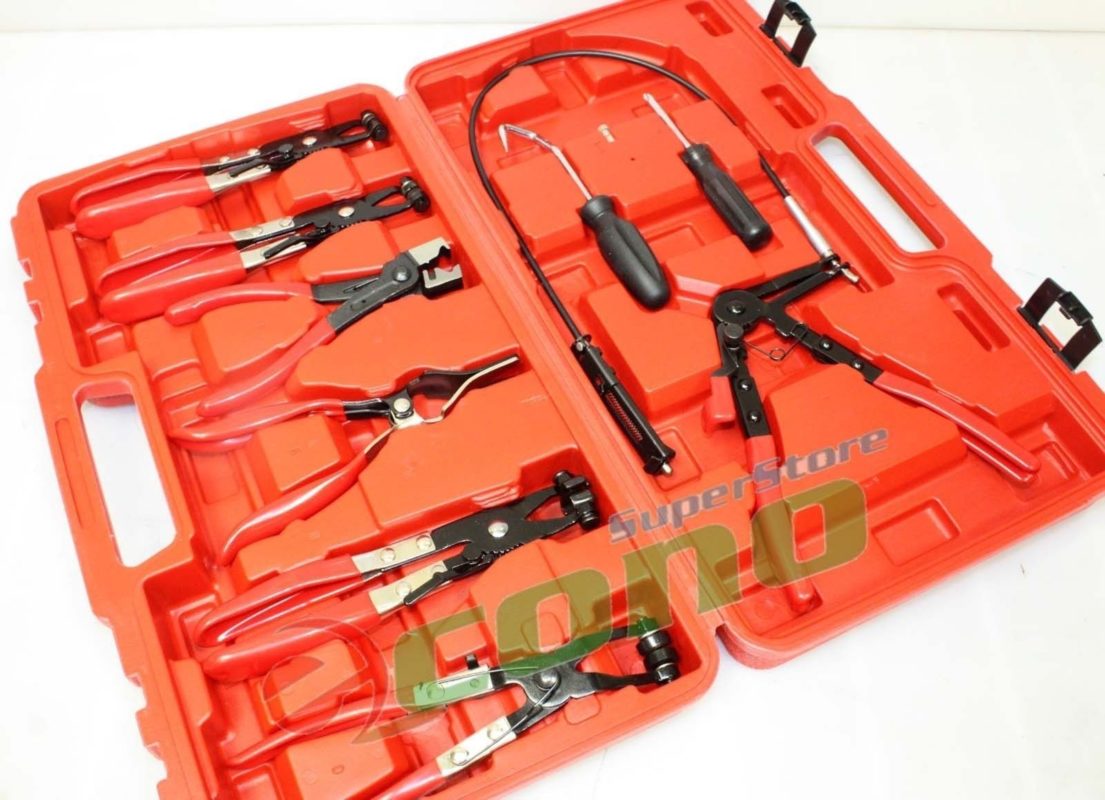 9PC DELUXE FLEXIBLE CABLE PLIER MECHANIC'S HOSE CLAMP RING PLIERS TOOL