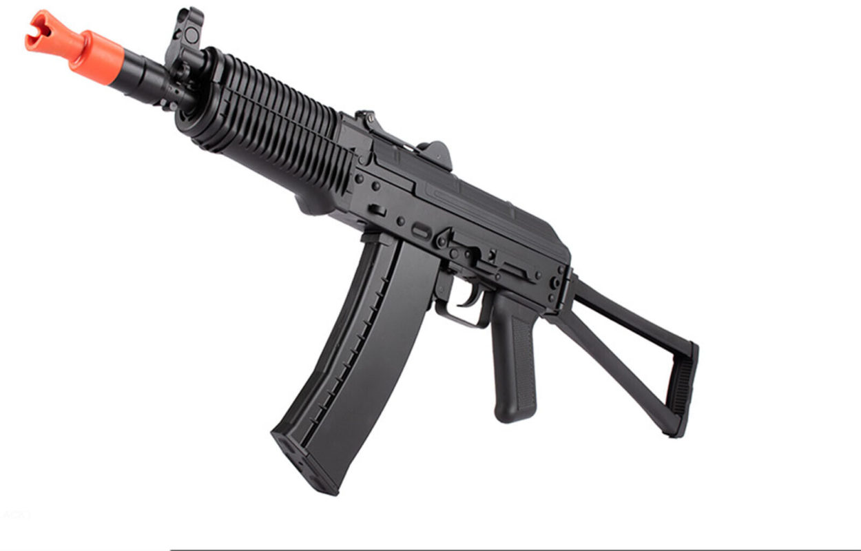 WellFire AK 74U CO2 Gas Blowback Airsoft Rifle Gun 415 FPS w/Skeleton ...