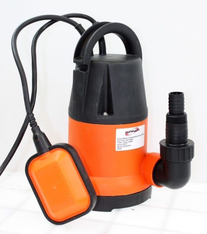 inground pool sump pump