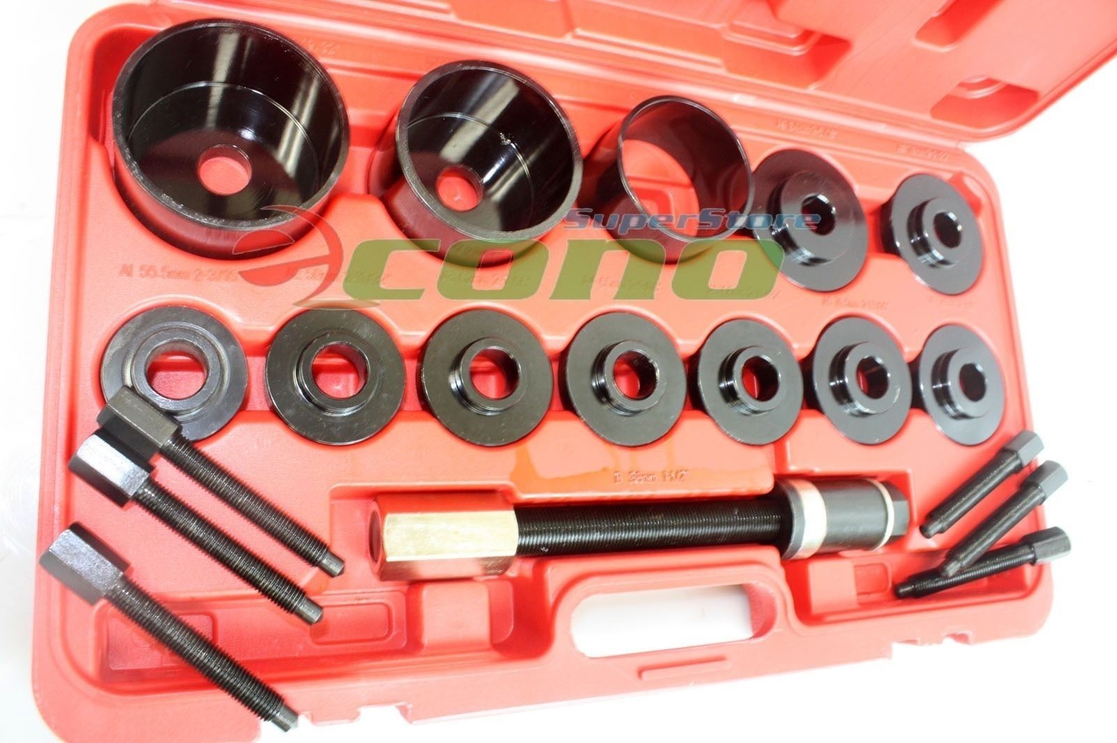 TRIL GEAR 19pcs Universal Master Set FWD Front Wheel Drive Bearing Puller Hub Removal Install Service Tool Kit 2-3/16 to 3-19/32 Drift Size