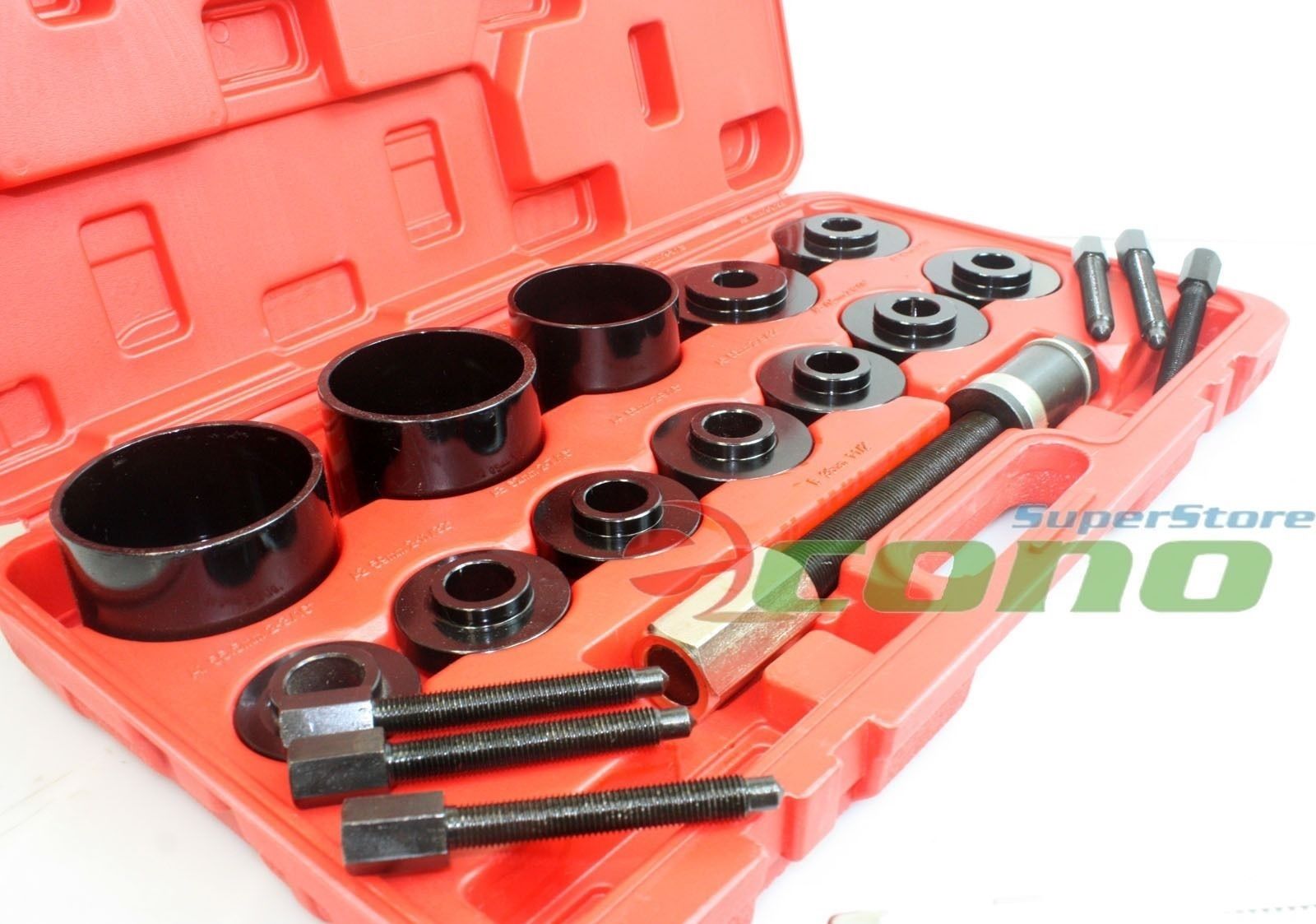 TRIL GEAR 19pcs Universal Master Set FWD Front Wheel Drive Bearing Puller Hub Removal Install Service Tool Kit 2-3/16 to 3-19/32 Drift Size