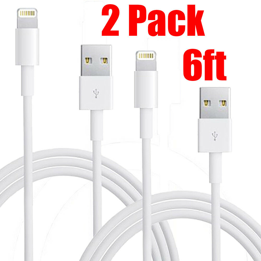 5-PACK 2 METER LIGHTNING CHARGEUR CHARGER CHARGING CABLE FOR IPHONE IPAD IPOD 