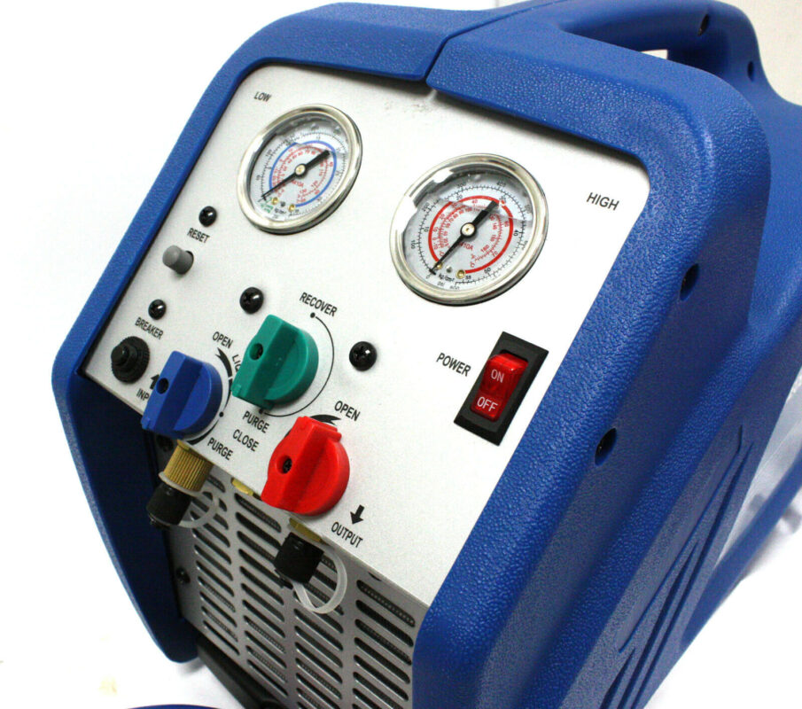 Mini Max Recovery Machine 3/4 HP Refrigerant Mini Split HVAC AC Refrigerant Recovery Machine Dual ...