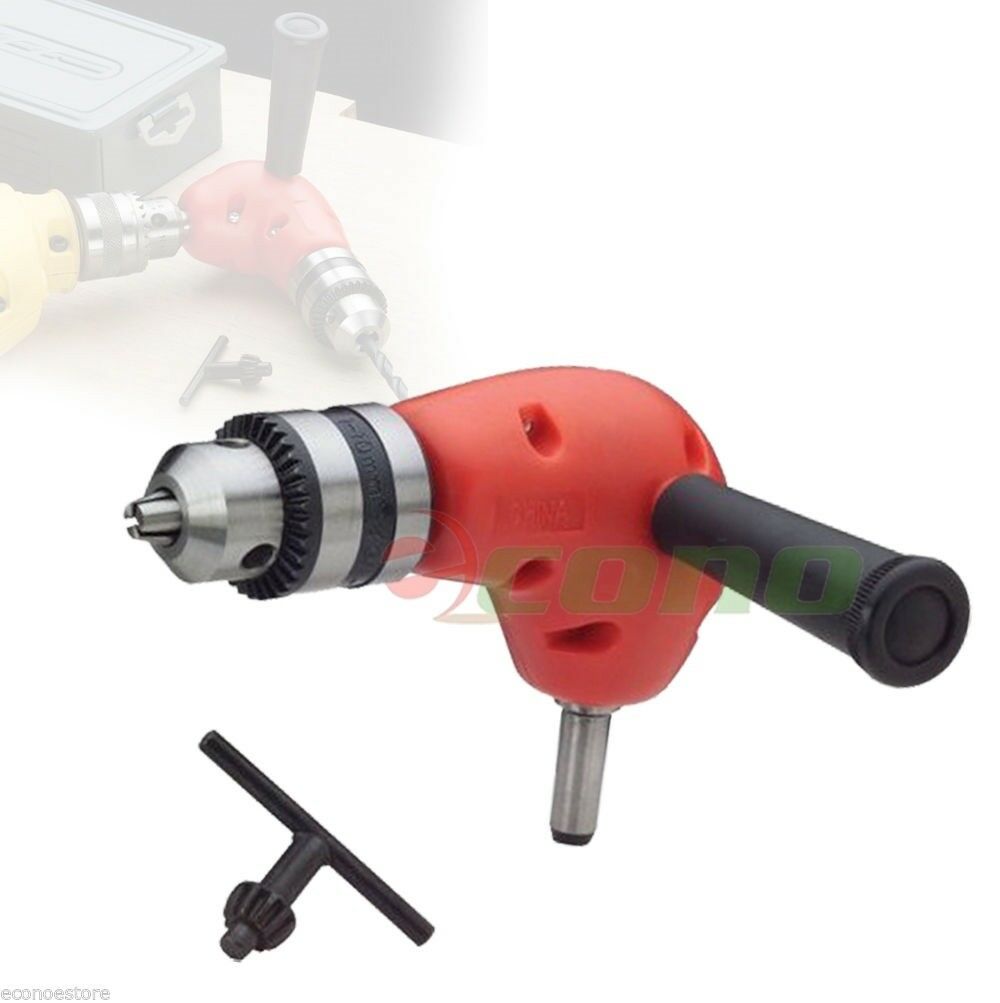 90 Degree Mini Right Angle Head Drill Motor Chuck Attachment Adapter for Drill 