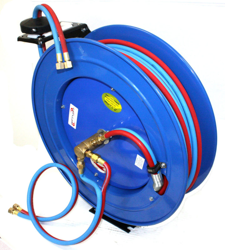 Automatic Retractable Twin Hose Reel for 50ft Oxygen Acetylene Welding ...