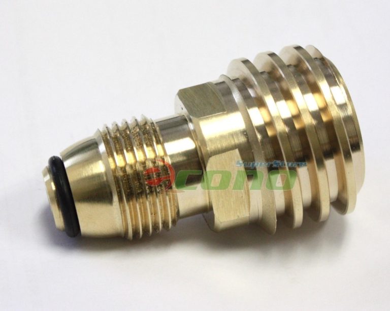 Converts Propane LP TANK POL service valve to QCC (Type 1) outlet Brass