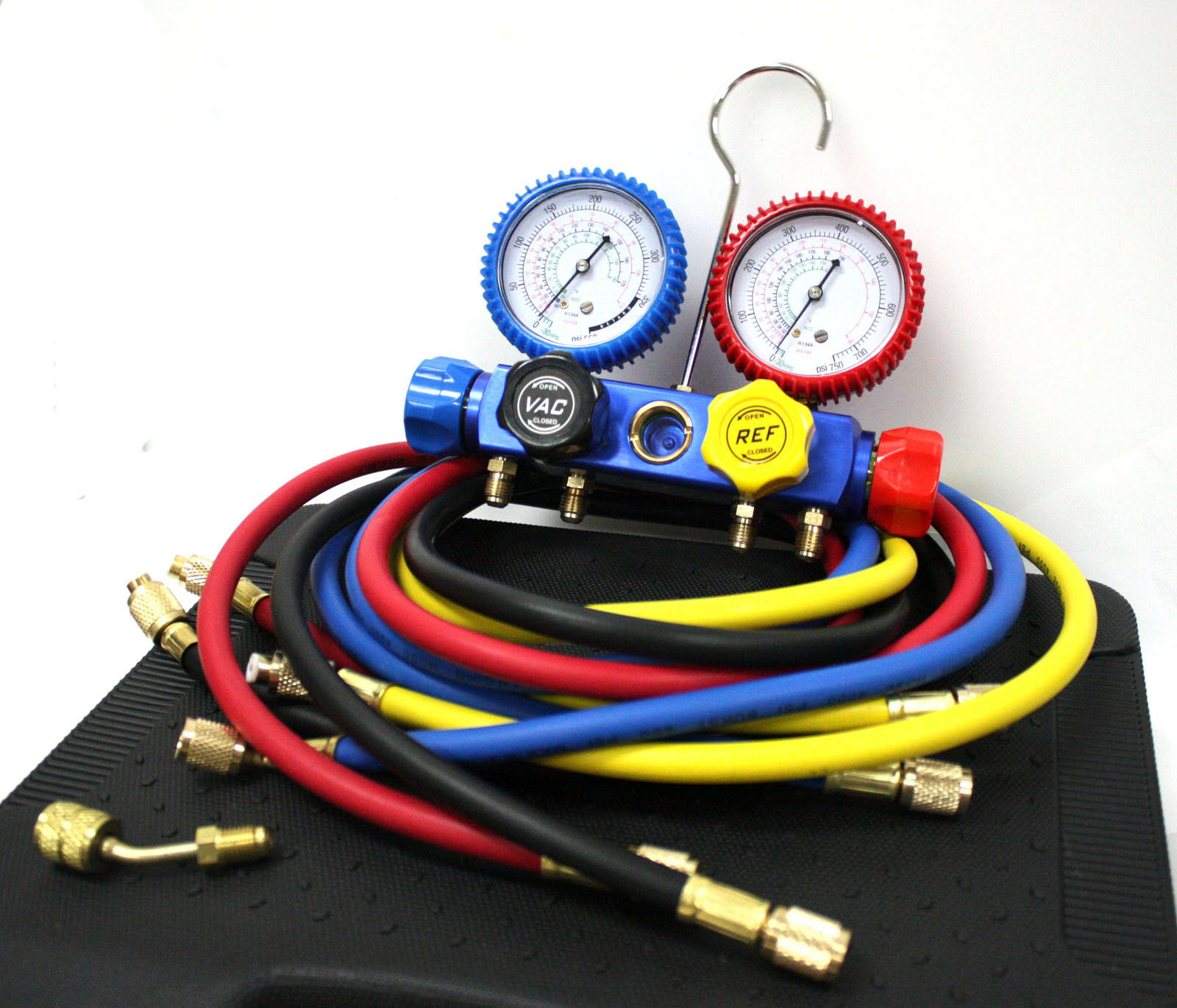Refrigerant Refill Kit Gauge Charging Hose Instructions new R410a Details about   410A R-410a 