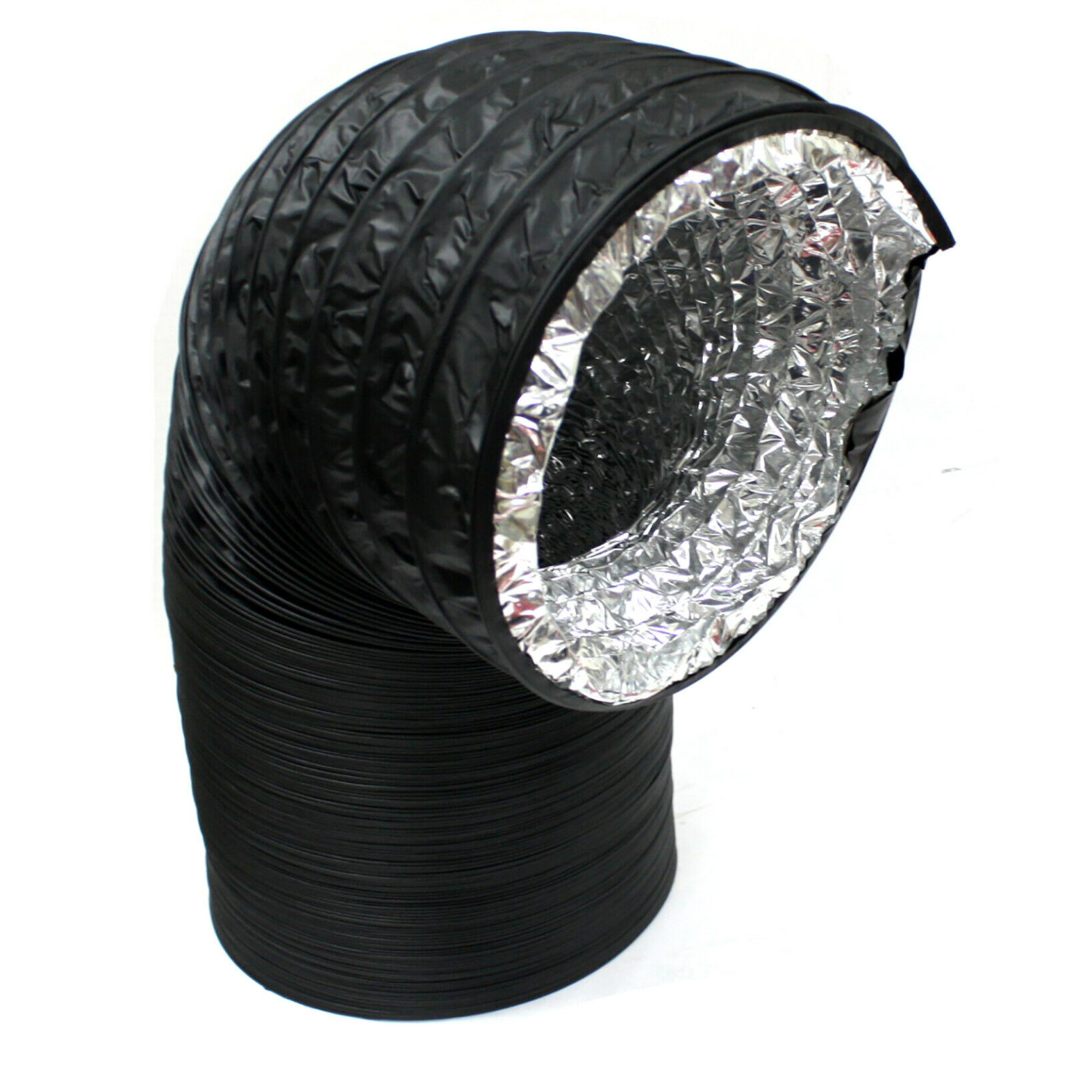 14" Dia x 33ft Long Black Insulated Flexible Ducting Air Ventilation