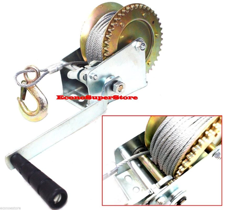 2000 lbs Hand Steel Cable Winch For Boat/Trailer New – EconoSuperStore