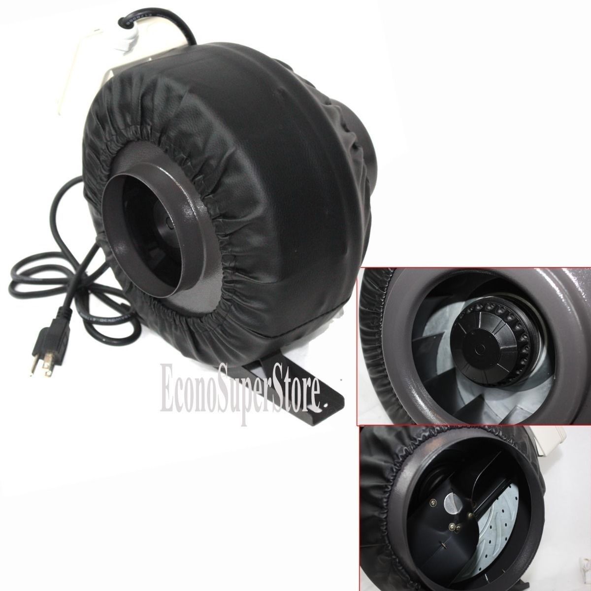 9TRADING 8 x 42 Carbon Air Filter Pro Combo 8 Inch Inline Fan Inline Exhaust Hydroponic 