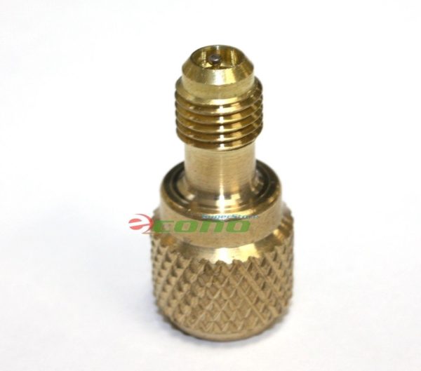 ACME A/C R134a Brass Fitting Adapter 1/4" Male To 1/2" Female W/ Valve Core Kit 