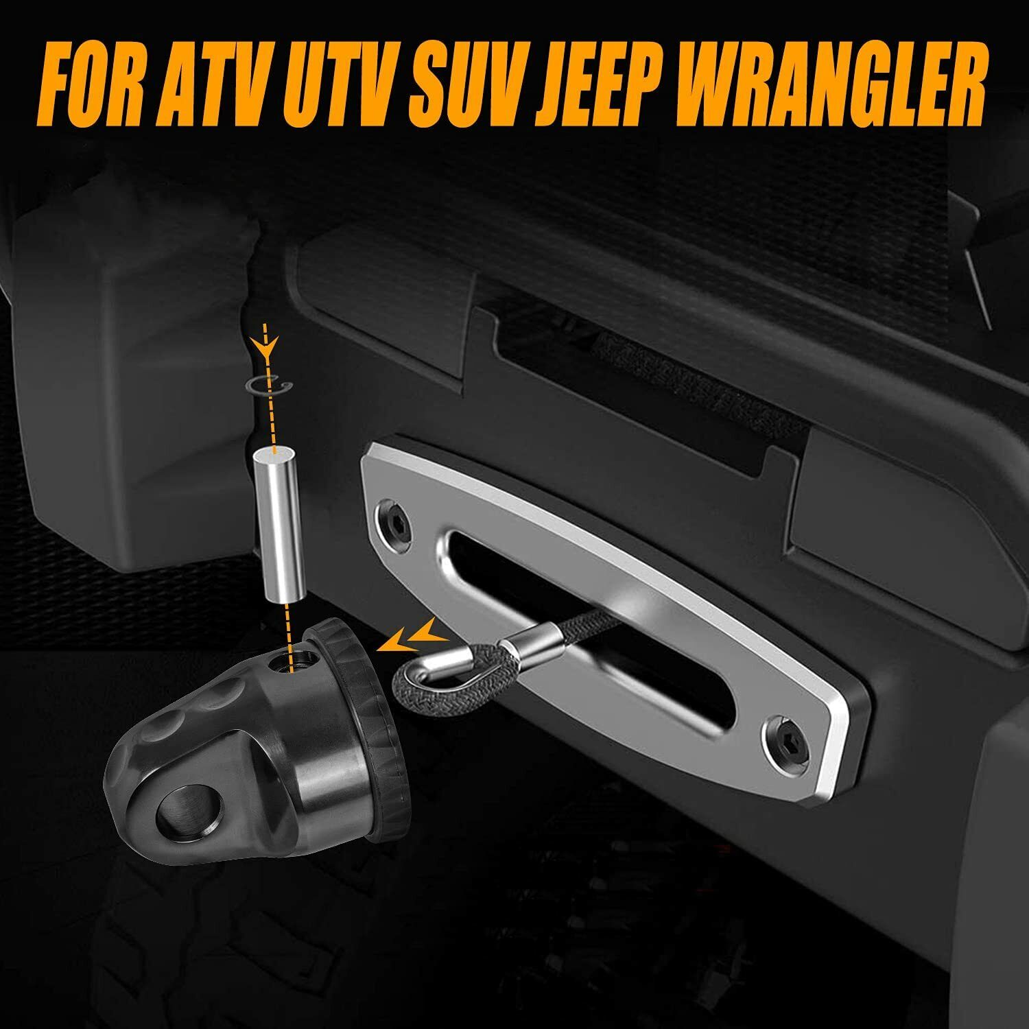 Aluminum Winch Shackle 20,000lbs Winch Hook Shackle Mount for ATV UTV SUV  JEEP – EconoSuperStore