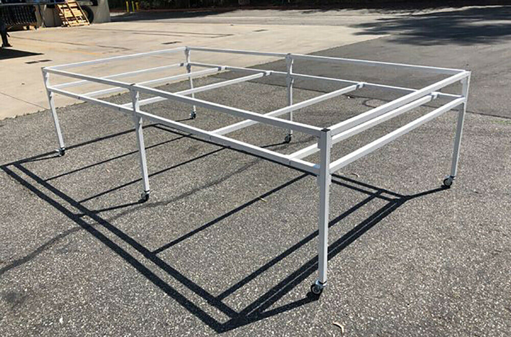 4' x 4' Quick Fit Rolling Flood Table Stand for Hydroponic Trays Details about   Easy 4' x 8' 