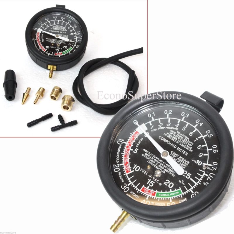 Fuel Pump & Vacuum Gauge Pressure Tester Test Both Mechanical