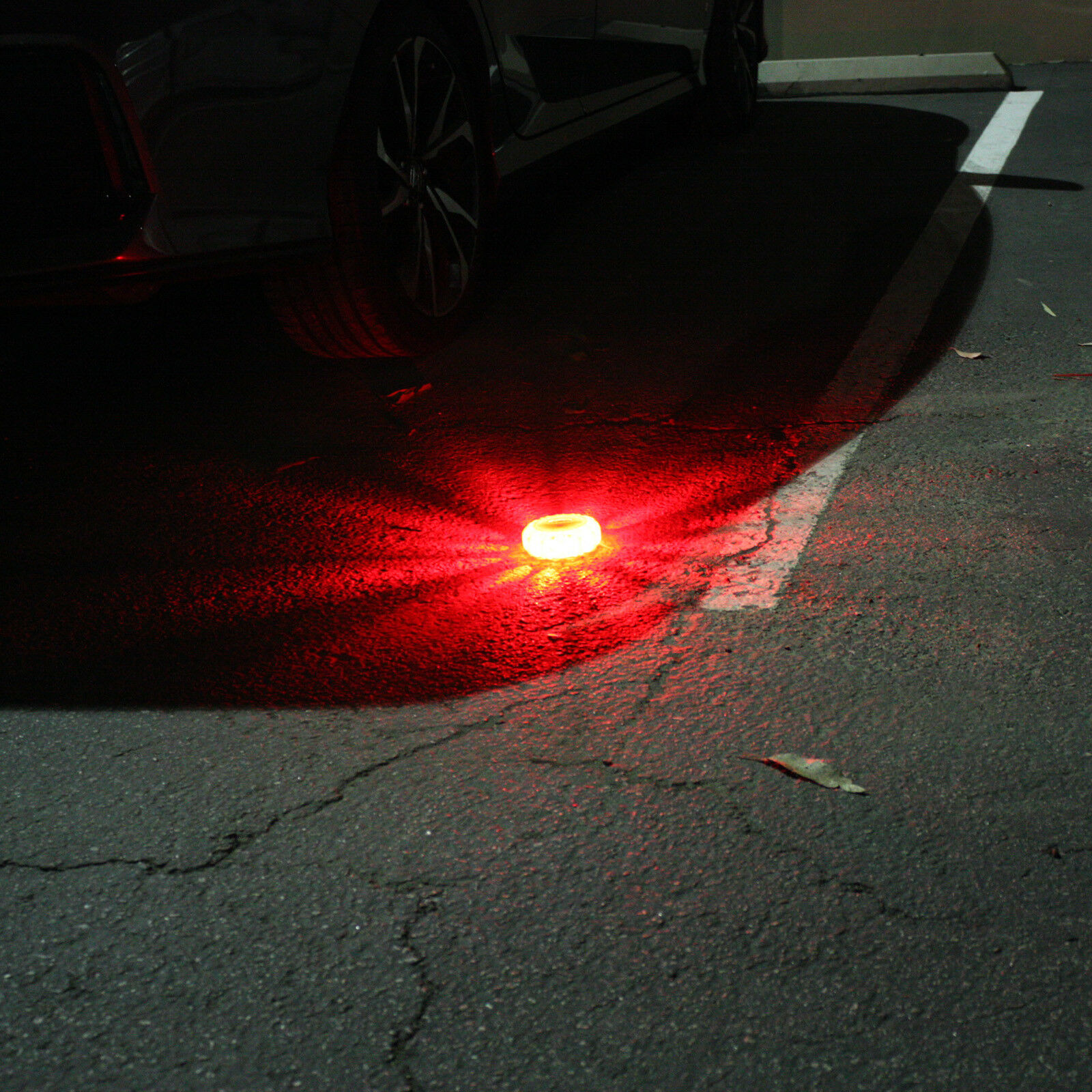 8 LED Road Flares Emergency Disc Safety Light Flashing Roadside Beacon Warning 