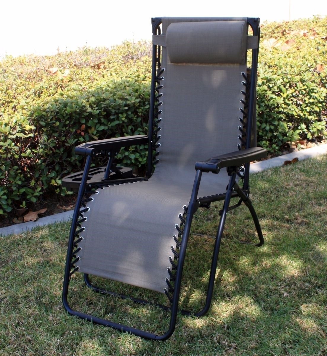 OutDoor Folding Recliner Zero Gravity Lounge Chair W Shade Canopy Cup Holder 311683199119 5.JPG